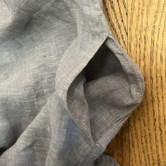 C&C CALIFORNIA LINEN LONG SLEEVE V NECK SIDE SLIT SHIRTDRESS SIZE‎ S - Picture 9 of 9